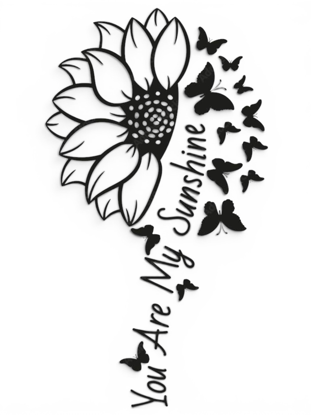 You Are My Sunshine Sunflower hand towel